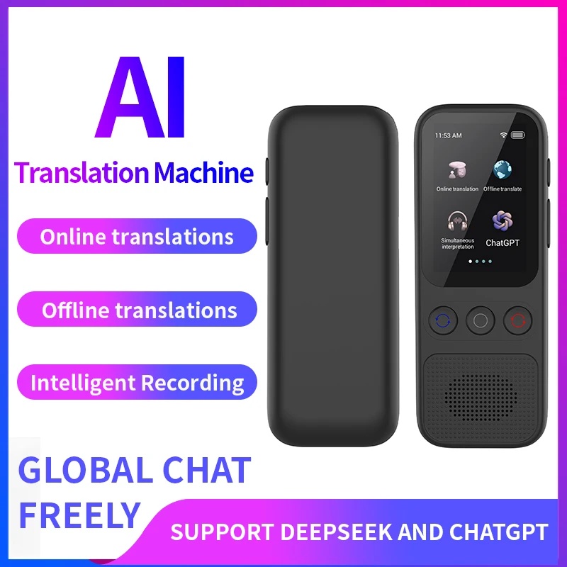 Portable Translator Device - Draagbare vertaalapparaat, 148 talen, real-time opname